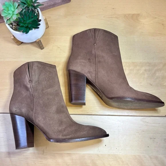 Vince | Shoes | Vince Erving Suede Western Ankle Boots In  display picture 1